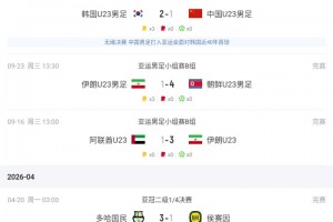 打几分️点评一下中国U23男足vs韩国，本场的主裁判表现